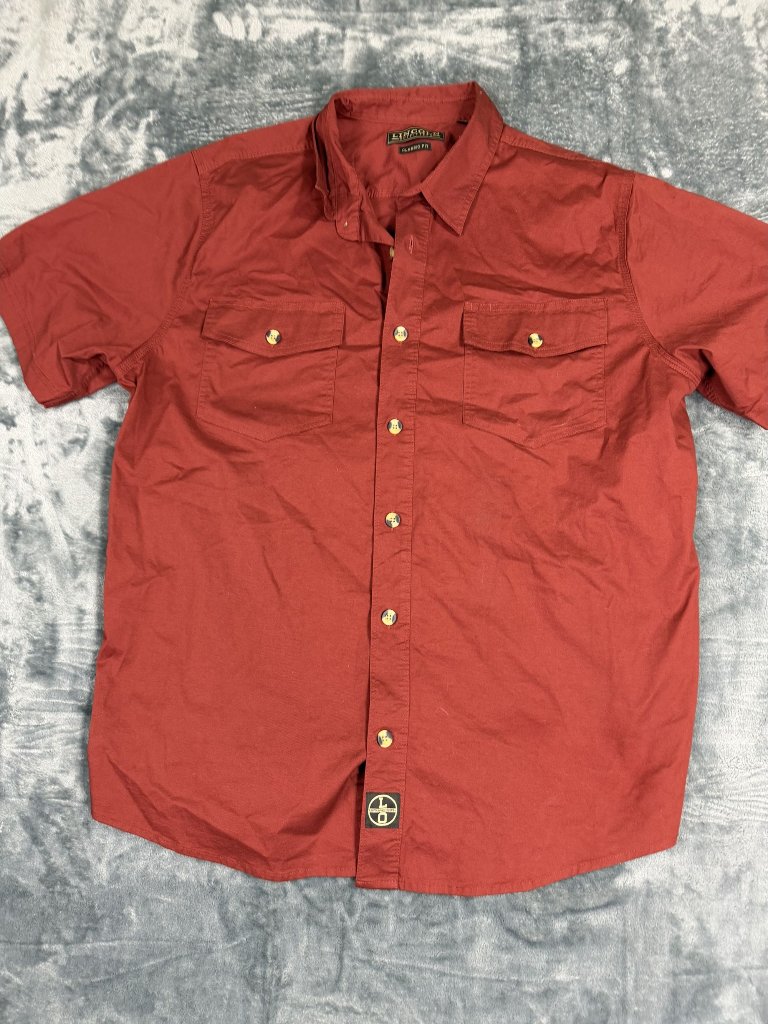 Lincoln Outfitters Mens 2xlr Classic Fit Short Sleeve Button Shirt